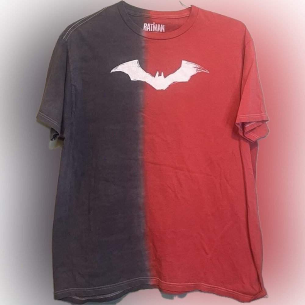 Batman Red and Black Short Sleeve Tee